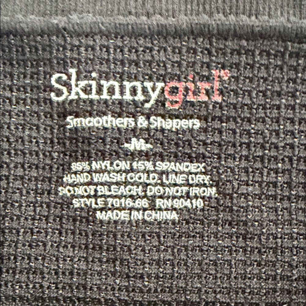 Skinnygirl Black with Pink Logo Smoothers & Shapers Panties